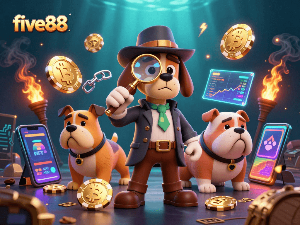Join the detective duo as they uncover five88's hidden treasures in an immersive casino world.