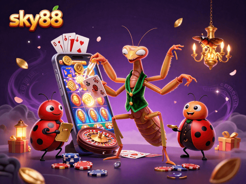 Engage with sky88 through thrilling casino games featuring vibrant characters and dynamic elements.