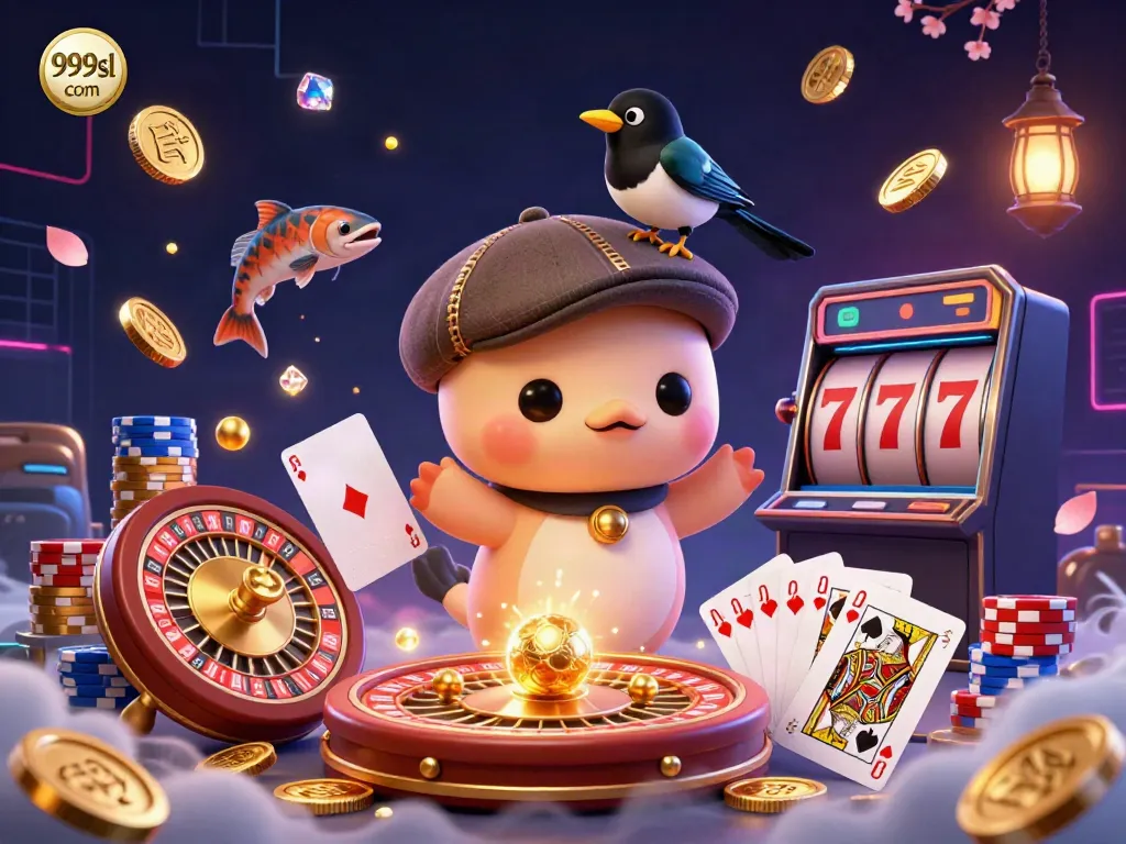 Experience immersive gameplay with 999sl com as you enjoy vibrant 3D characters in a gambling adventure filled with sparkling gems and coins.