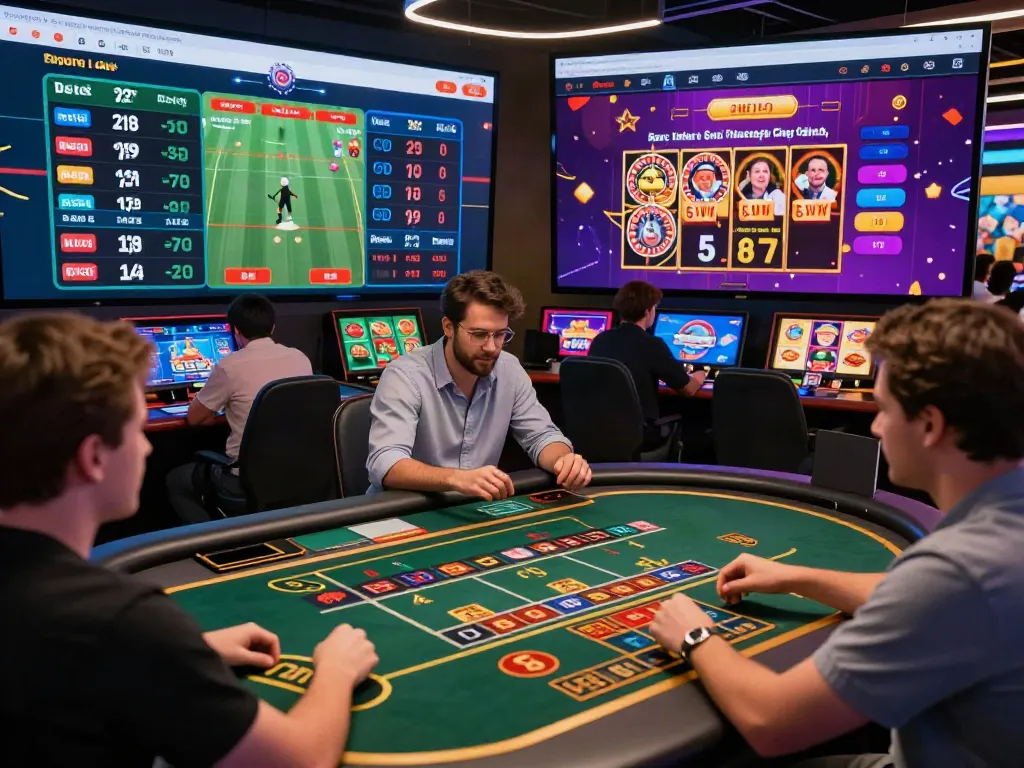 Engaged players on TX88 betting platform enjoying online casino games and sports betting.