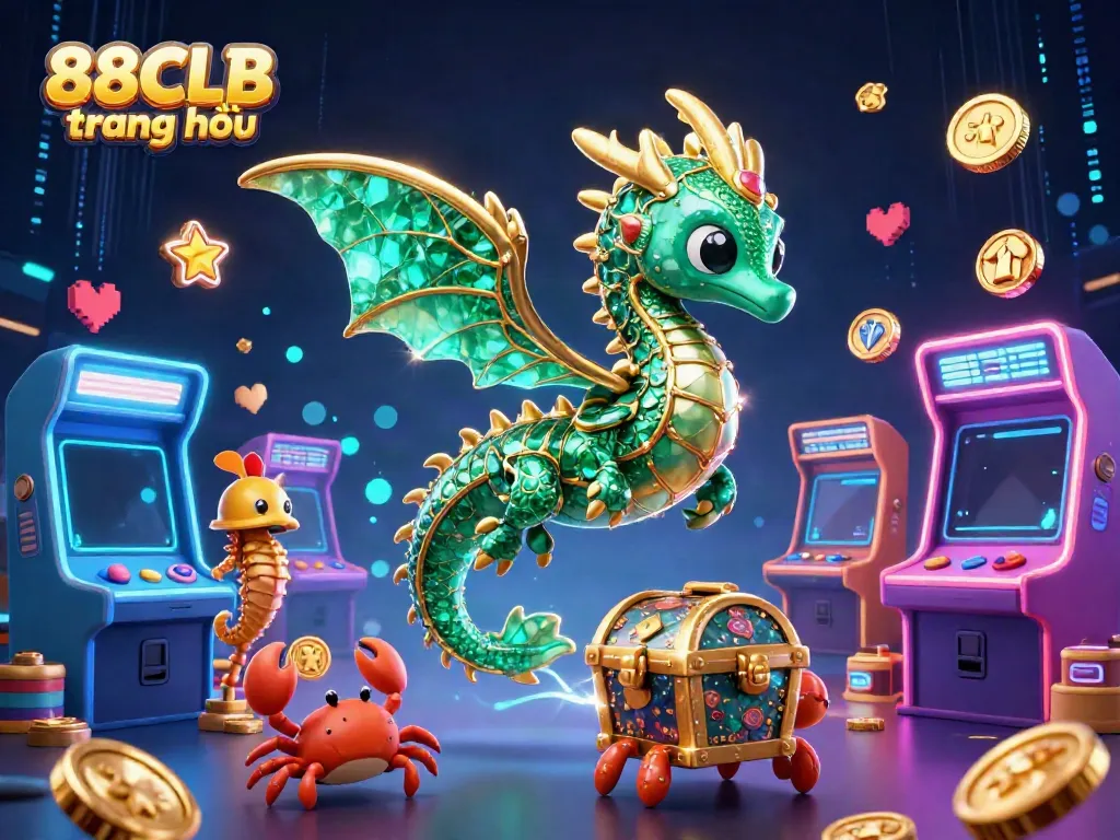 Experience the thrilling world of gambling with 88CLB trang chủ, featuring vibrant elements and engaging characters.