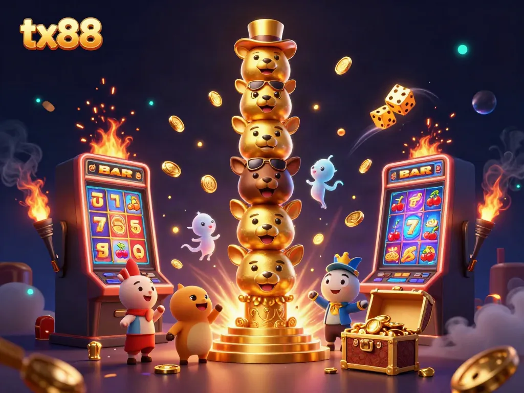 Experience the thrill of tx88 with engaging casino elements and vibrant animated visuals