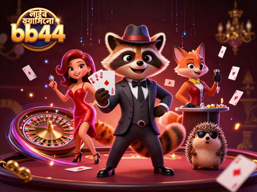 Engaging scene with characters celebrating at লাইভ ক্যাসিনো bb44, highlighting excitement in a vibrant casino atmosphere.
