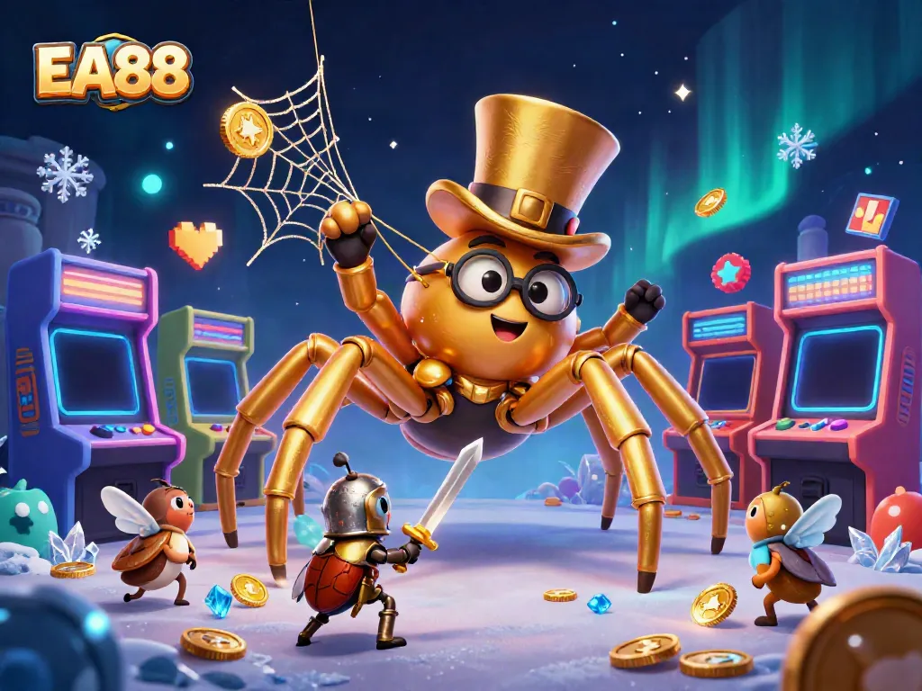 Engage with EA88's vibrant casino experience filled with 3D elements and characters.