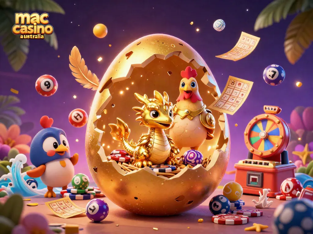 Experience vibrant gameplay in mac casino australia with a golden dragon and poker chips in a dynamic casino scene.