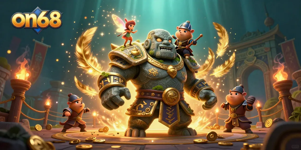 Experience thrilling wins at on68 with an enchanting scene of a magical adventure in the casino.